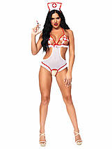 Костюм сексуальної медсестри One Size Naughty Nurse Roleplay Lingerie Set від Leg Avenue, фото 4