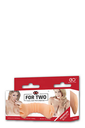 Двосторонній мастурбатор XXX FOR TWO DUAL SIDE MASTURBATOR FLESH, фото 3