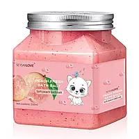 Натуральный скраб для тела с солью и экстрактом Персика SERSANLOVE Peach Fresh Bath Salt, 500g