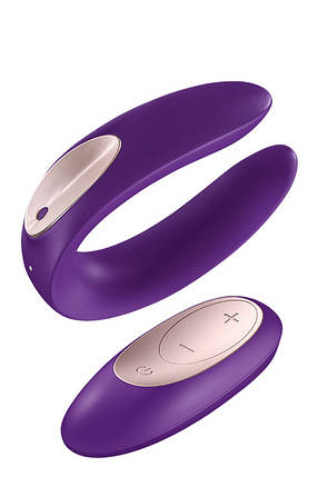 T360050 вібромасажер для пар PARTNER PLUS REMOTE COUPLES VIBRATOR, Фіолетовий, фото 1