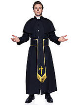 Костюм католицького священика Leg Avenue Priest 2 предмети, чорний, M/L, фото 4