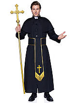 Костюм католицького священика Leg Avenue Priest 2 предмети, чорний, M/L, фото 6