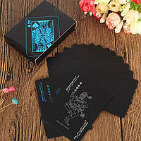 Карти гральні покерні Blue Card Suit Black пластикові (54 карти)