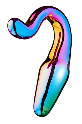 Анальний плаг із боросиліктного скла GLAMOUR GLASS SLEEK ANAL TAIL PLUG, фото 2