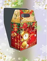 Новорічна картонна упаковка, Новорічна сумочка / Новогодняя картонная упаковка, Новогодняя сумочка, 1500 грам
