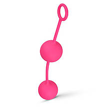 Вагінальні кульки зі зміщеним центром ваги Love Balls With Counterweight - Pink, фото 5