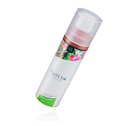 Олія для масажу їстівна з ароматом та смаком яблука та лимона Exotiq Massage Oil Apple Lemon -, фото 3