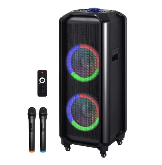 Акустична система HS-TD1010 1200 Вт з 2 мікрофонами та пультом ДУ, фото 1