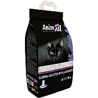 Наполнитель AnimAll бентонитовый для кошек с ароматом лаванды, 5 кг
