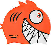 Шапка для плавання Aqua Speed ZOO Pirana 9702 піранья, помаранчовий Діт OSFM