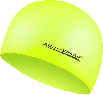 Шапка для плавання Aqua Speed MEGA 100-18 жовтий Уні OSFM