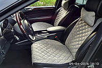 Накидки на сиденья автомобиля премиум передние, серый AVТоритет
