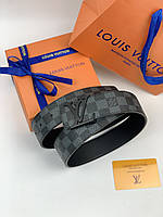 Ремень Louis Vuitton | Ремень Луи Виттон серая шашка