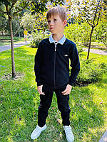 Бомбер в школу для мальчика,темно-синий, размер 146 см, Турция. Школьная одежда