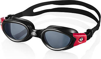 Окуляри для плавання Aqua Speed PACIFIC 6140 чорний, червоний Уні OSFM