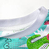 Дитяча піжама для хлопчика з крокодилами з матеріалу кулір р. 104-170, фото 2