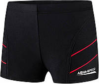 Плавки-боксери для хлопців Aqua Speed ANDY 5605 чорний, червоний дит 140см