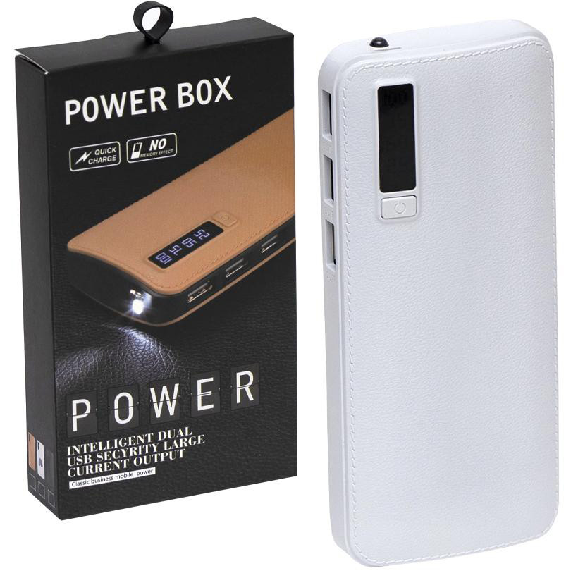 Повербанк 10 000 mah 3 USB, швидка зарядка, LED ліхтарик, світлодіодний дисплей показує заряд power bank