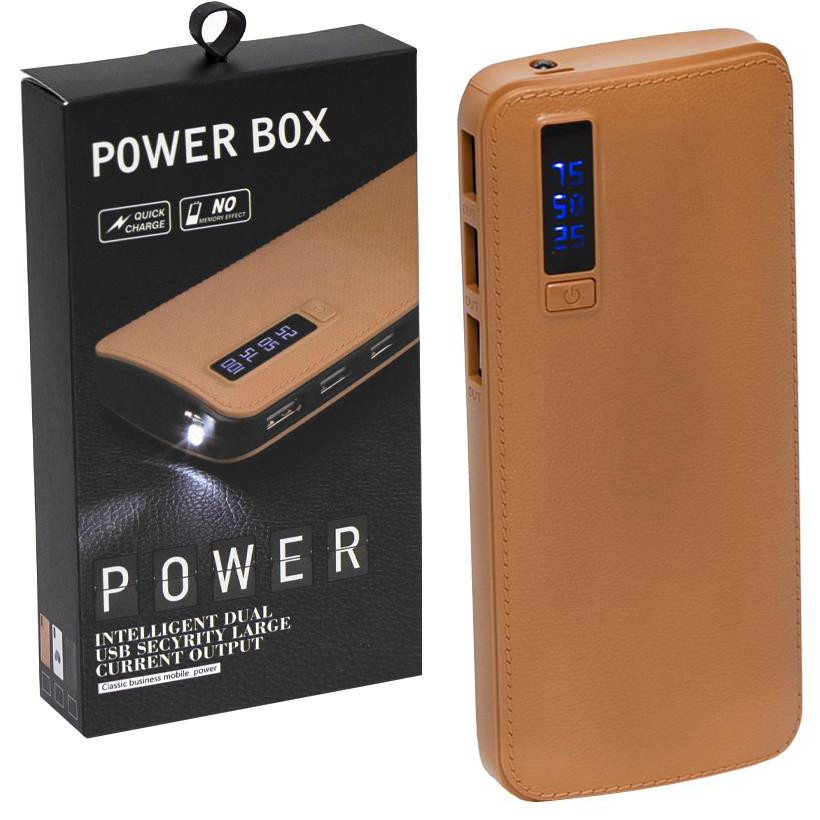 Повербанк 10 000 mah 3 USB, швидка зарядка, LED ліхтарик, світлодіодний дисплей показує заряд power bank