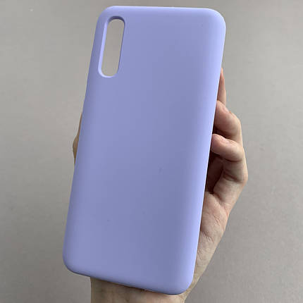 Чохол для Samsung Galaxy A50s силікон кейс чохол з мікрофіброю на телефон самсунг а50с бузковий r4e, фото 1