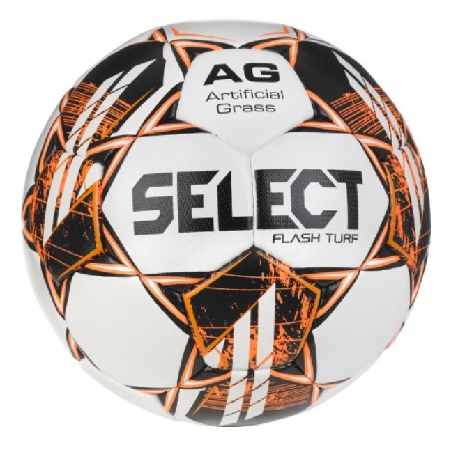 М'яч футбольний Select FLASH TURF v23 біло-помаран
