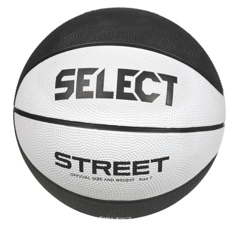 М'яч баскетбольний Select BASKETBALL STREET v25 біло-чорний Уні 7