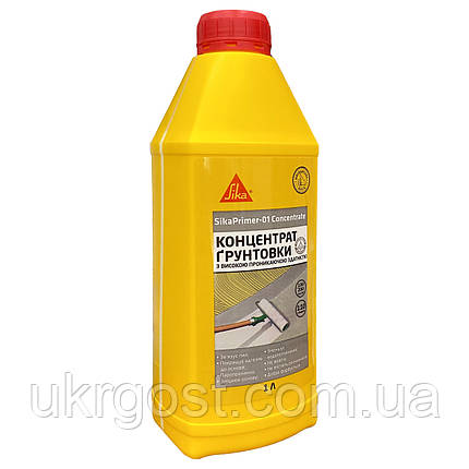 Грунтовка для пористих поверхонь глибокопроникна SikaPrimer-Concentrate концентрат 1 л (731878), фото 2