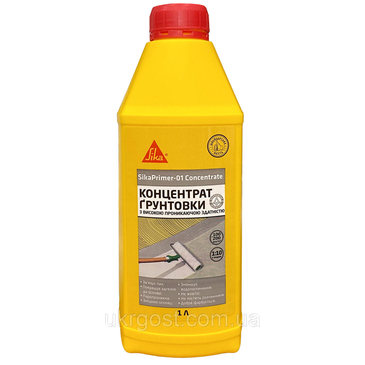 Грунтовка для пористих поверхонь глибокопроникна SikaPrimer-Concentrate концентрат 1 л (731878)