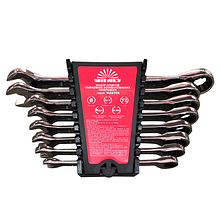 Набір ключів гайкових комбінованих храпових 8-19 мм 8 шт. Vitals Master