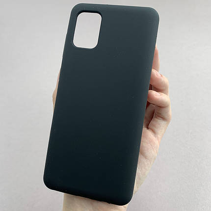 Чохол для Samsung Galaxy A31 силікон кейс чохол з мікрофіброю на телефон самсунг а31 чорний r4e, фото 1