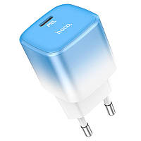 МЗП  HOCO C101A single port PD20W charger(EU) / ice blue
