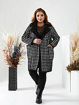 Жіночий зимовий кардіган на ґудзиках з альпаки єдиного великого розміру, фото 4