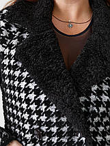 Жіночий зимовий кардіган на ґудзиках з альпаки єдиного великого розміру, фото 5