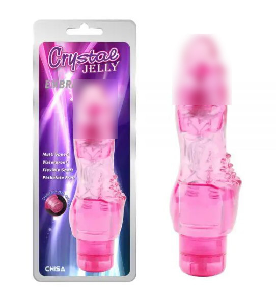 Рожевий гелевий мультишвидкісний вібратор Embrace, фото 1