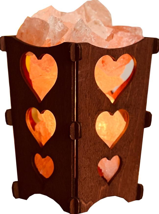 Соляна лампа “Кошик Серця” 1кг, фото 1