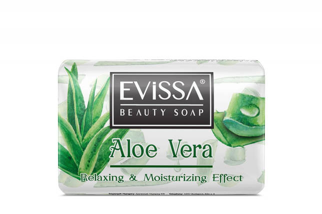 Мило туалетне EVISSA BEAUTY SOAP 75 g. PAPER WRAPPED ALOE VERA, фото 1