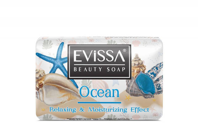 Мило туалетне EVISSA BEAUTY SOAP 75 g. PAPER WRAPPED OCEAN, фото 1