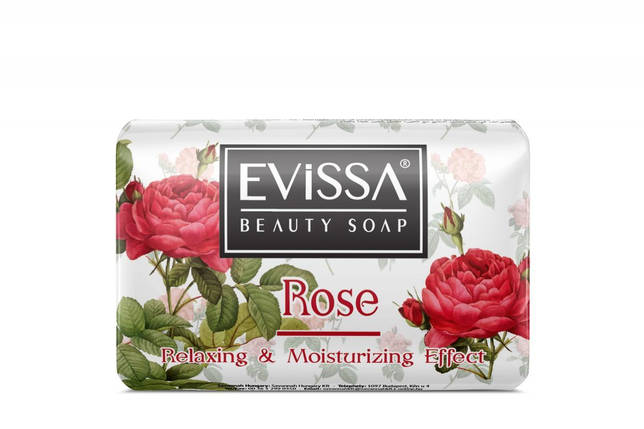Мило туалетне EVISSA BEAUTY SOAP 75 g. PAPER WRAPPED ROSE, фото 1