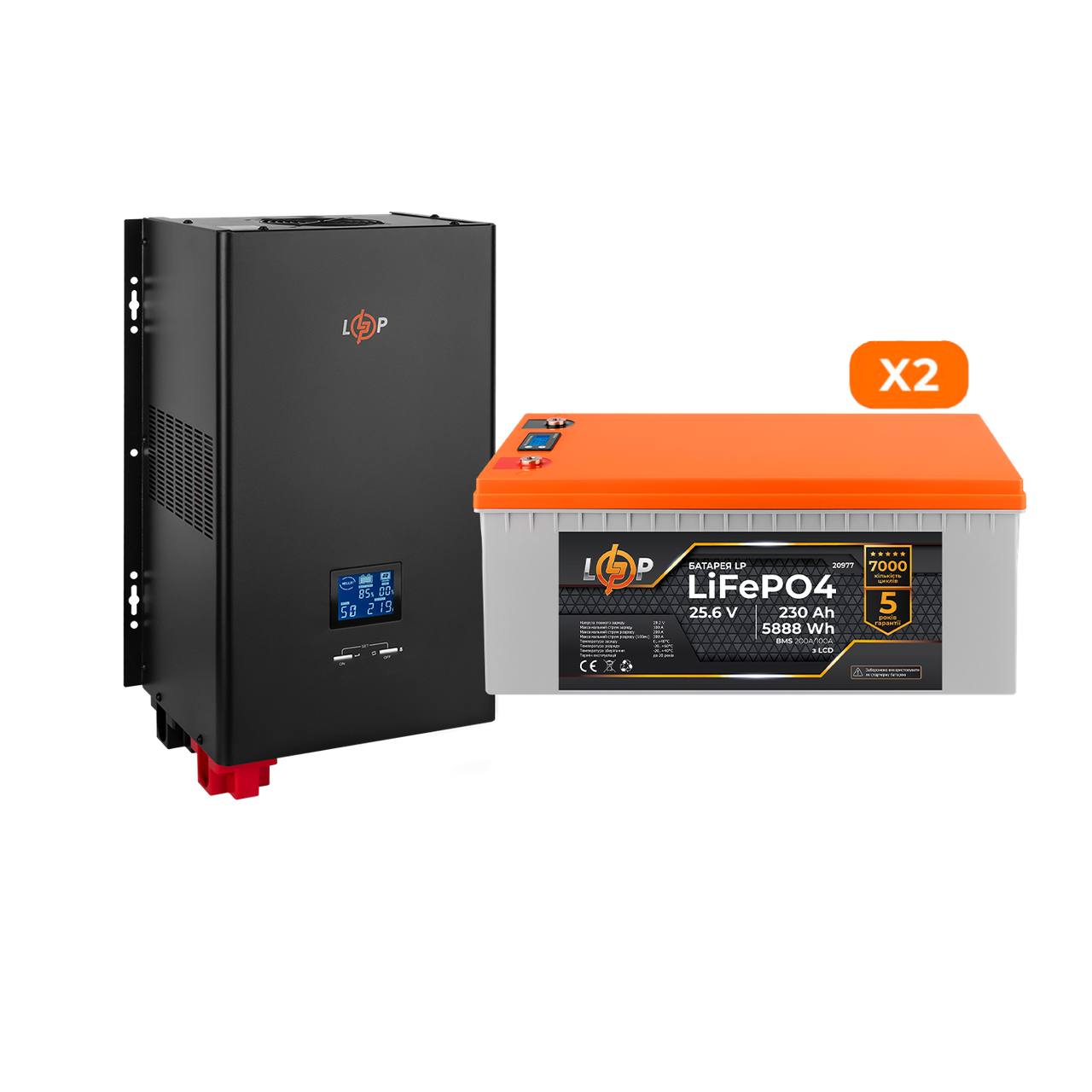 Комплект резервного живлення LP (LogicPower) ДБЖ + літієва (LiFePO4) батарея (UPS W3600+ АКБ LiFePO4 5888W)