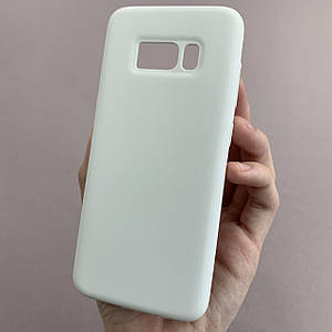 Чохол для Samsung Galaxy S8 силікон кейс чохол з мікрофіброю на телефон самсунг с8 білий r4e