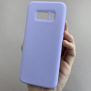 Чохол для Samsung Galaxy S8 силікон кейс чохол з мікрофіброю на телефон самсунг с8 бузковий r4e