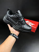 Чоловічі чорні термо кросівки Nike Air Monarch, чоловічі спортивні термо кросівки, чоловіче термо взуття