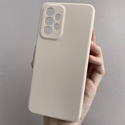 Чохол для Samsung Galaxy A33 5G (A336B) силікон кейс чохол з мікрофіброю на самсунг а33 5г пудровий r4e, фото 1