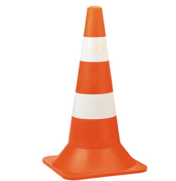 Конус дорожній сигнальний 2 смуги 500 мм