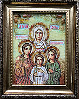 Ікона "Віра,Надія,Любов та їх матір Сорфія" рамка зі склом MMG 15*20 1 шт.