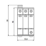 Обмежувач перенапруги 3Р 40кА 275В [2440399] ETITEC C T2 ETI, фото 2