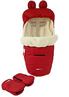 Зимний набор Z&D Thermo Польша красный конверт в коляску + муфты рукавички на коляску санки от 0 мес н