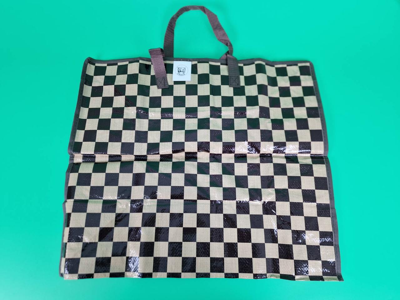 Сумка господарська, поліпропіленова, з кольоровим малюнком No1 Шахи+круги (38x34x18) (1 шт.), фото 1