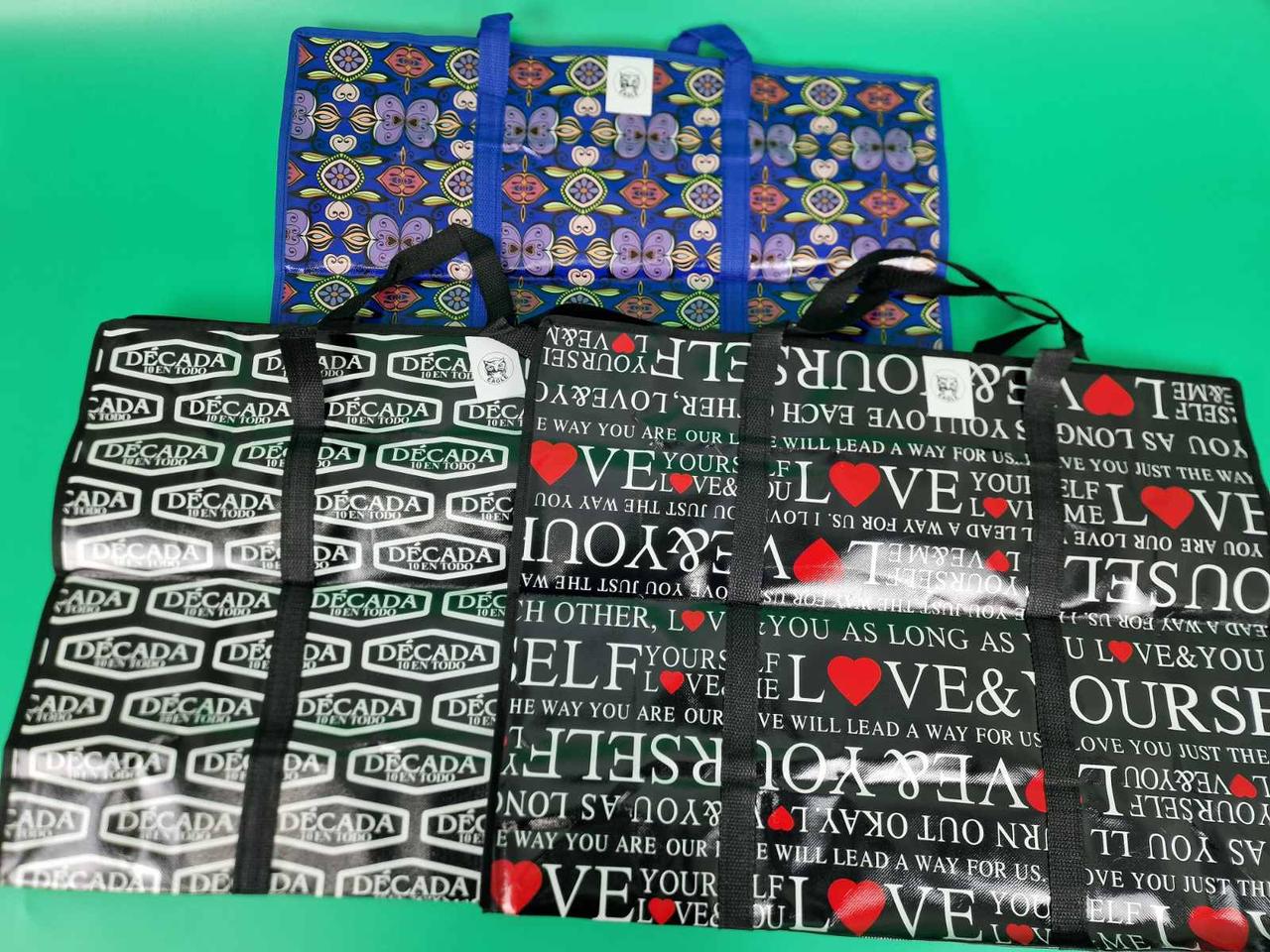 Сумка господарська, поліпропіленова, з кольоровим малюнком No3 Кольорова (50x34x22) (1 шт.), фото 1