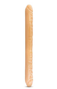 T330743 подвійний фалоімітатор B YOURS 18inch DOUBLE DILDO BEIGE, Бежевий